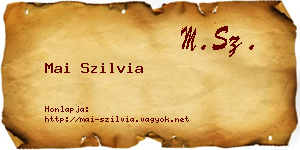 Mai Szilvia névjegykártya