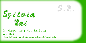 szilvia mai business card